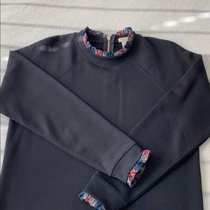 J Crew Factory Sweatshirt w/ Ruffle Trim